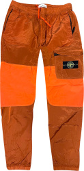 Stone Island X Barneys Burnt Orange Metal Nylon Cargo Pants