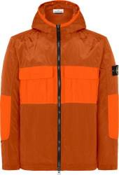 Stone Island X Barneys Burnt Orange Metal Nylon Hooded Jacket