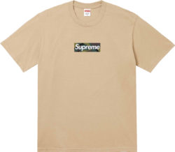Supreme Beige Camo Box Logo T Shirt