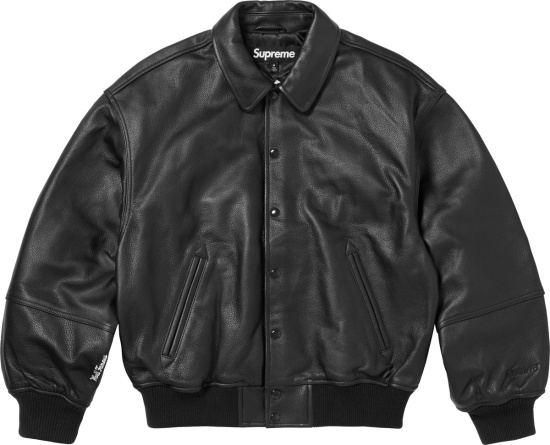 Supreme Black Leather Gore Tex Jacket