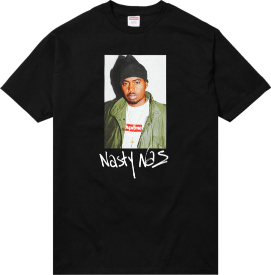 Supreme Black Nas Portrait Shirt