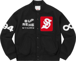Black 'NYC Fuck Em' Varsity Jacket (SS23)