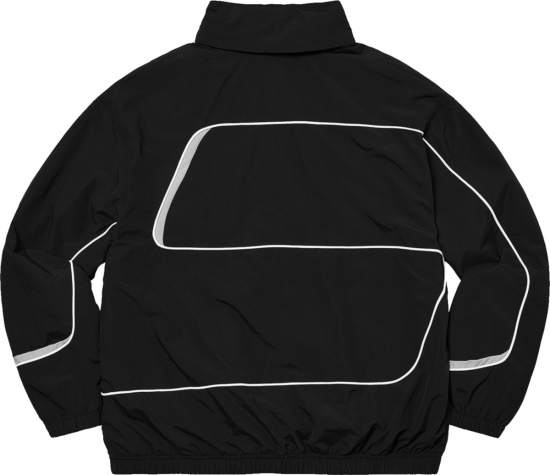 Supreme Black S Paneled Logo Track Jacket