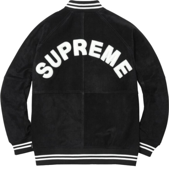 black and white supreme jacket