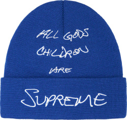 Supreme Blue We Are All Gods Children Beanie