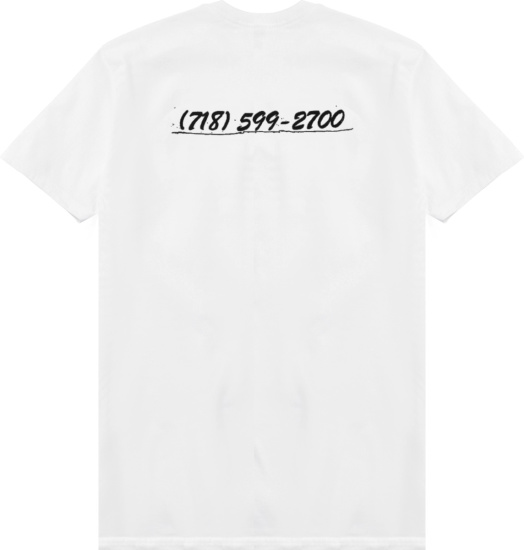 Supreme Box Logo Phone Number Print T Shirt