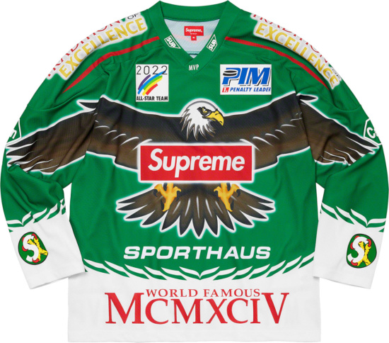 Supreme Green Eagle Hockey Jersey