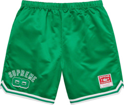 Supreme Green Satin Basketball Shorts Ss23