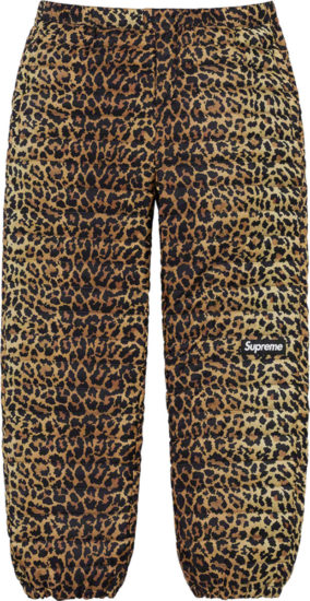 Supreme Leopard Print Puffer Pants