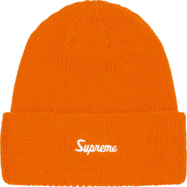 Supreme Orange Loose Guage Knit Beanie Hat