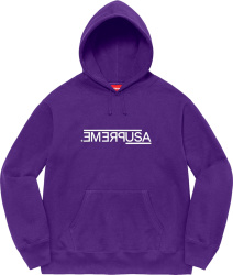 Supreme Purple Supreme Usa Logo Hoodie