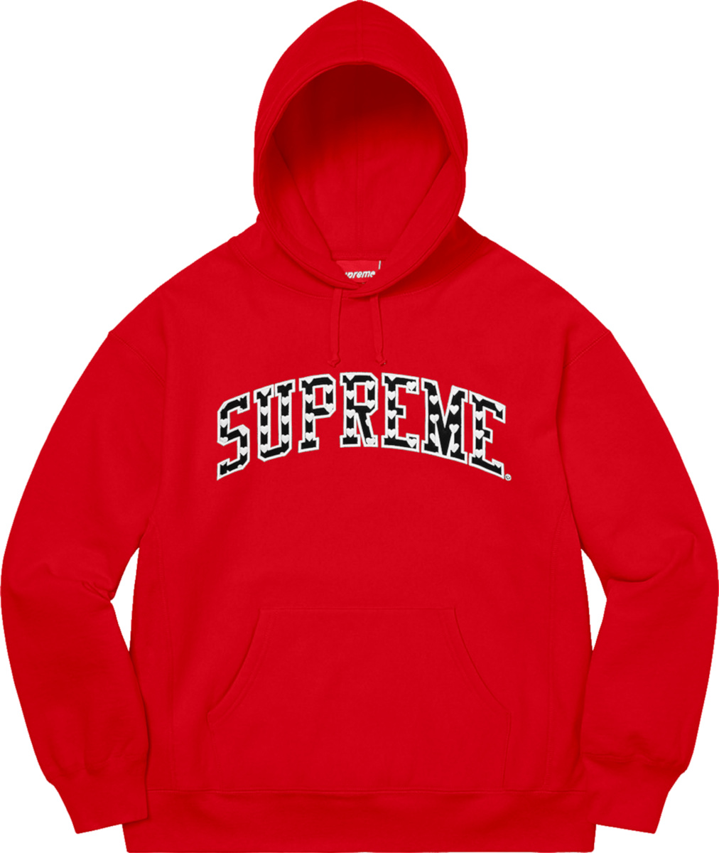 Supreme Red 'Hearts Arc' Hoodie (SS21) | INC STYLE