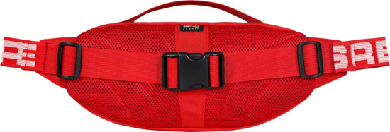 Supreme Red Waist Bag Logo Stripe
