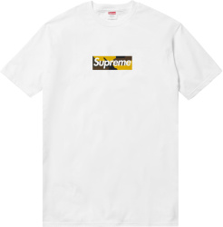White 'Brooklyn' Box Logo T-Shirt (FW17)
