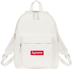 Supreme White Canvas Backpack