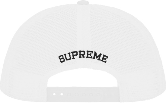 Supreme White Graffiti Logo Trucker Hat