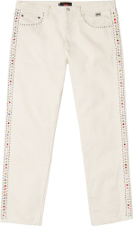Supreme X Bb Simons White Side Studded Jeans