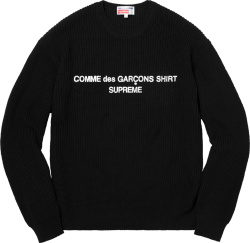 Supreme X Comme Des Garcons Black Ribbed Sweater