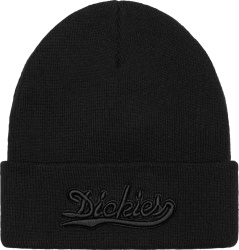 Supreme X Dickies Black Script Logo Beanie Hat
