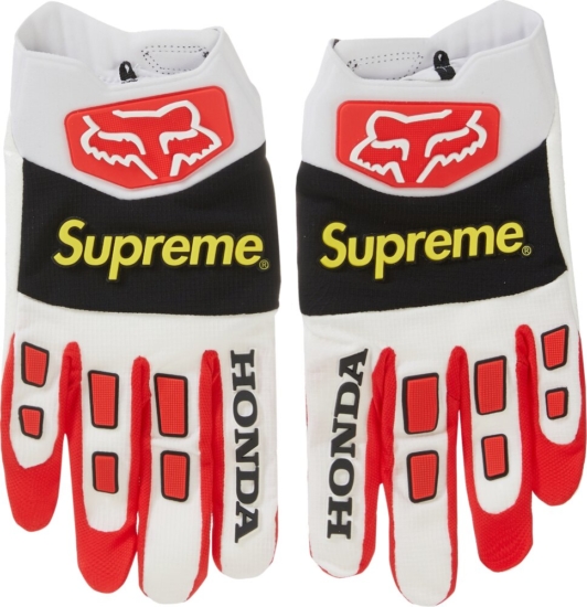 Supreme X Fox White Racing Gloves