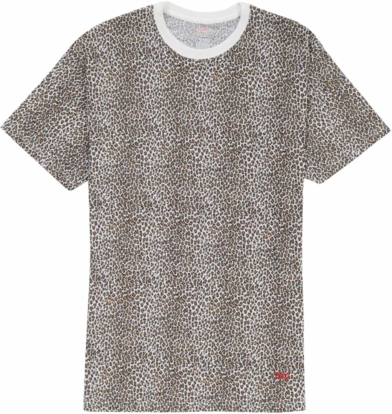 Supreme X Hanes Leopard Print T Shirt