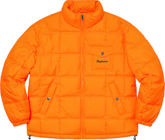 Supreme X Iggy Popp Orange Puffer Jacket