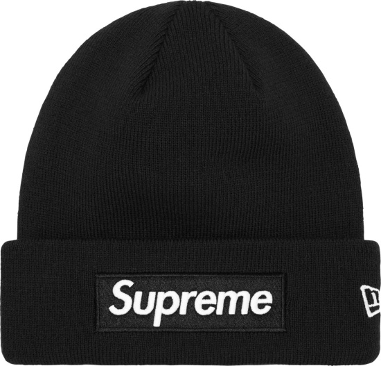 Supreme X New Era Black Box Logo Beanie Hat