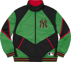 Supreme X New York Yankees Green Colorblock Track Jacket