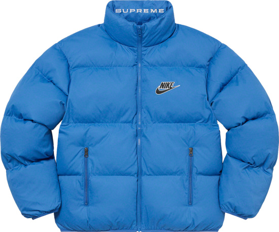 Supreme X Nike Ss21 Blue Puffy Jacket