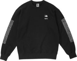 Supreme X North Face Black Text Sweatshirt