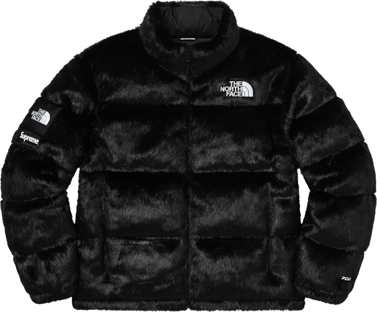 The North Face x Supreme Black Fur 'Nuptse' Puffer Jacket | Incorporated  Style
