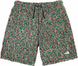 Supreme X The North Face Green Speckled Fleece Shorts