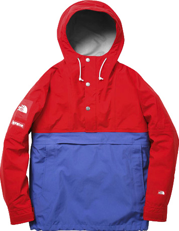 Supreme X The North Face Red And Blue Anorak Jacket