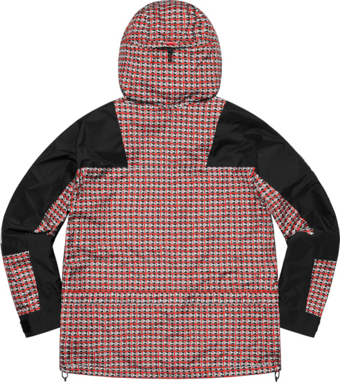 Supreme X The North Face Red Patterned Hooded Jacket