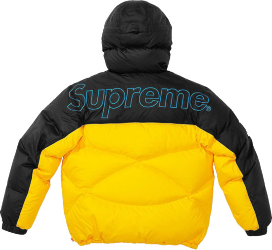 Supreme X Tnf 800 Fill Half Zip Hooded Pullover Yellow