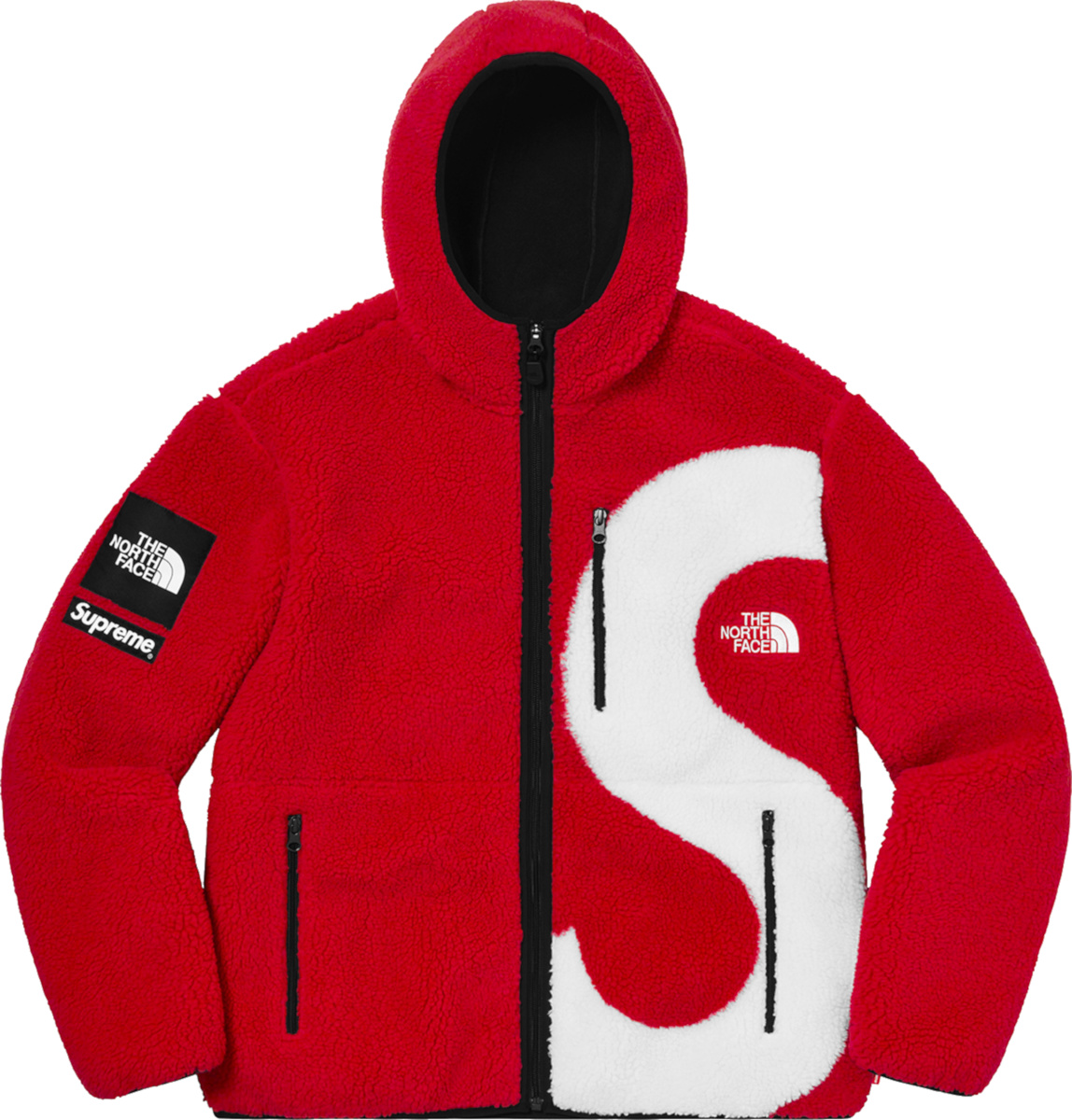 Supreme x The North Face Red S-Logo Fleece Jacket | Incorporated Style