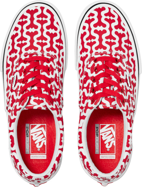 Supreme X Vans Red Low Top Sneakers