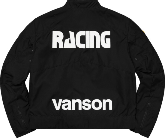 Supreme X Vanson Black Racing Jacket