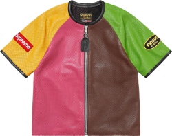 Supreme X Vanson Colorblock Leather Shirt