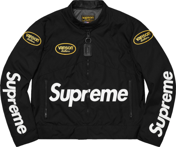 Supreme X Vanson Leathers Black Cordura Jacket