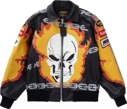 Supreme x Vanson Leathers Black 'Ghost Rider' Jacket (SS19)