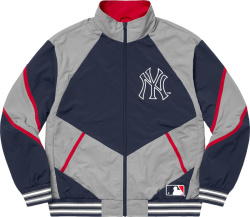 Supreme X Yankees Grey And Navy Grack Jacket