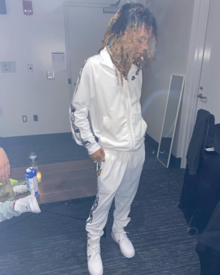 Swae Lee In A Nike Tracksuit And Nike Air Force 1 React Sneakers