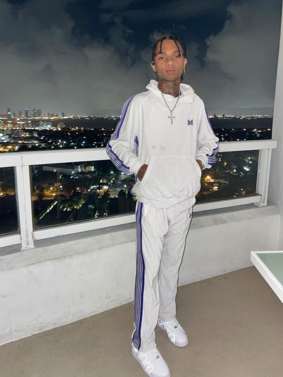 Swae Lee Wearing an All White Needles, & Nike x Cactus Plant Flea Market Fit
