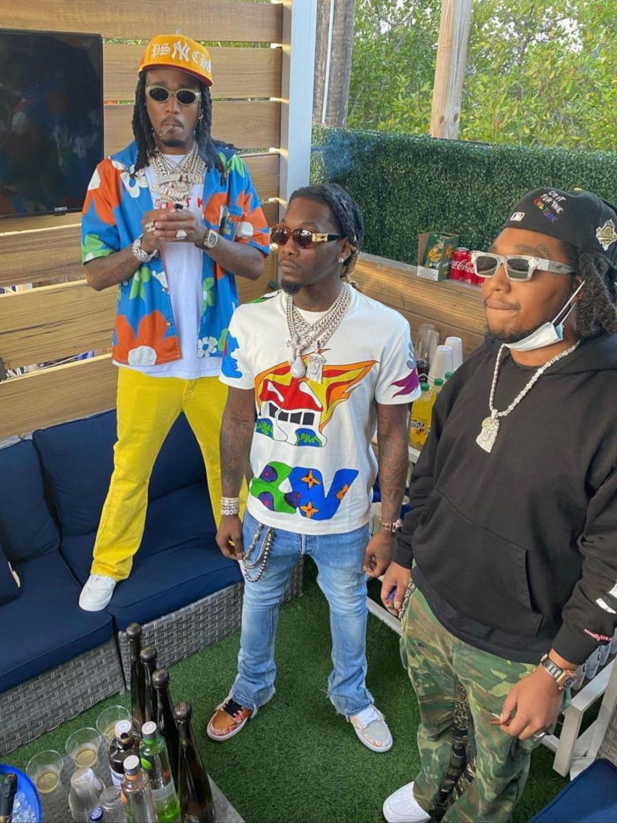 Takeoff Wearing a Gallery Dept. & Louis Vuitton Outfit
