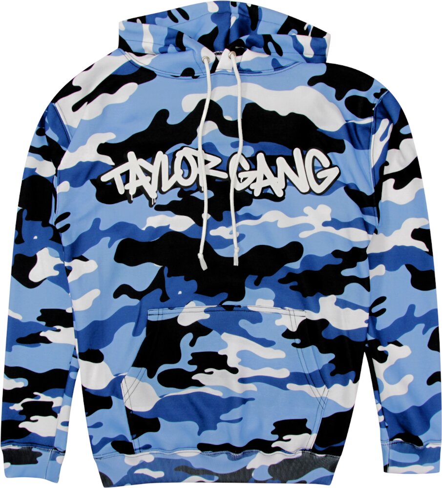 blue camo hoodie