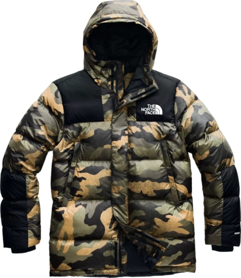 the north face camo puffer
