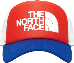 The North Face Red White And Blue Logo Trucker Hat