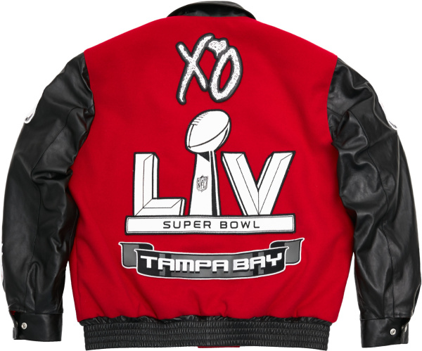 The Weekend Red Superbowl Lv Varsity Jacket