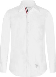 Thom Browne White Tricolor Trim Oxford Shirt